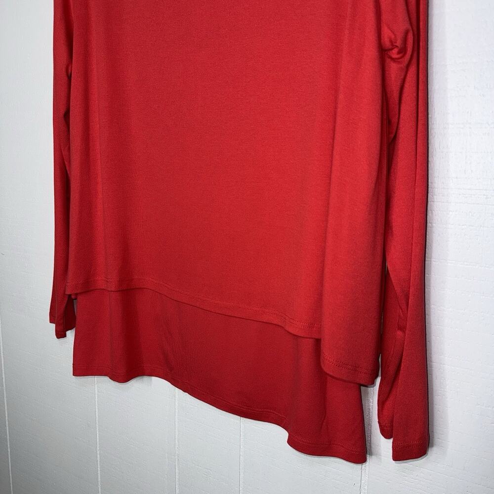 Ketttlewell Women’s Layered V Neck Long Sleeve Top Red Size LL (16) - Picture 4 of 6